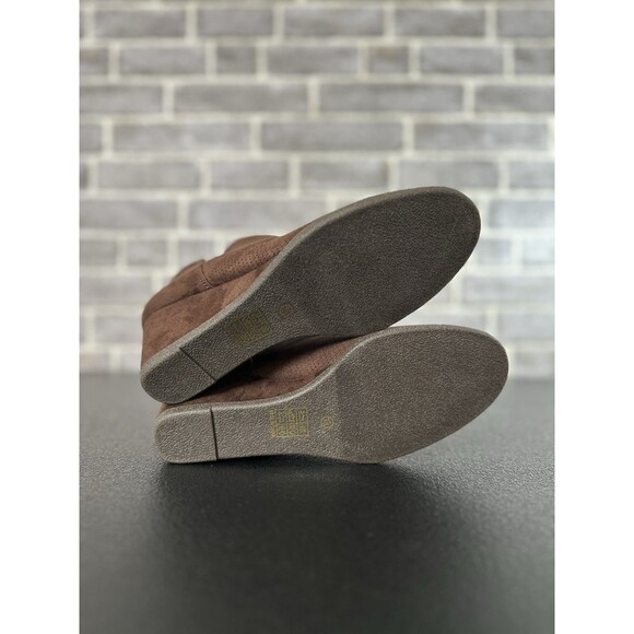 Journee Collection Womens Brown Mylee Pull On Wedge Booties Size 7.5M - Picture 10 of 11